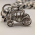 Circa 1900 British Antique Fancy Link Sterling Silver Albert Chain 53g Carriage Fob