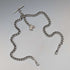 Circa 1900 British antique sterling silver double Albert chain 54g horse head fob