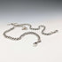Circa 1900 British antique sterling silver double Albert chain 54g horse head fob