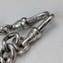 Circa 1900 British antique sterling silver double Albert chain 54g horse head fob