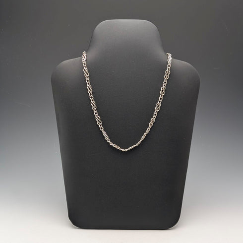 Italian Vintage Sterling Silver Celtic Knot Chain Necklace 22g KPB