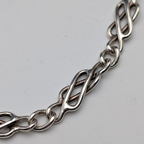 Italian Vintage Sterling Silver Celtic Knot Chain Necklace 22g KPB