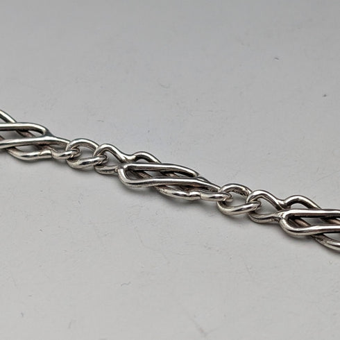 Italian Vintage Sterling Silver Celtic Knot Chain Necklace 22g KPB