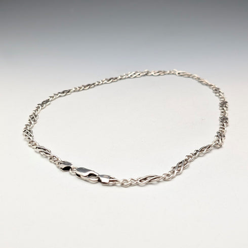 Italian Vintage Sterling Silver Celtic Knot Chain Necklace 22g KPB