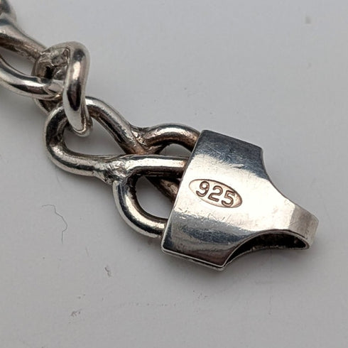 Italian Vintage Sterling Silver Celtic Knot Chain Necklace 22g KPB