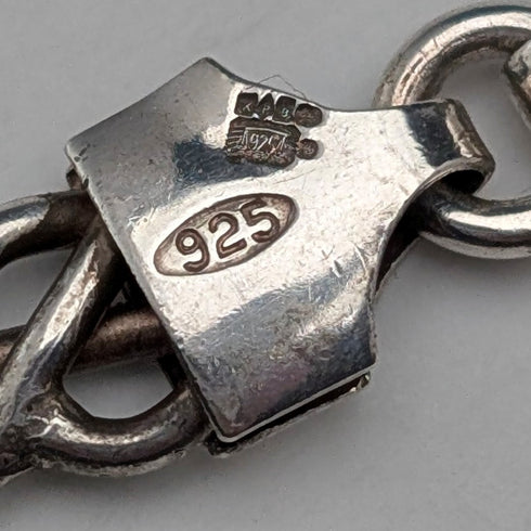 Italian Vintage Sterling Silver Celtic Knot Chain Necklace 22g KPB