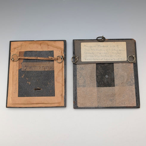 英国アンティーク ミニチュアポートレート 肖像画 ペア