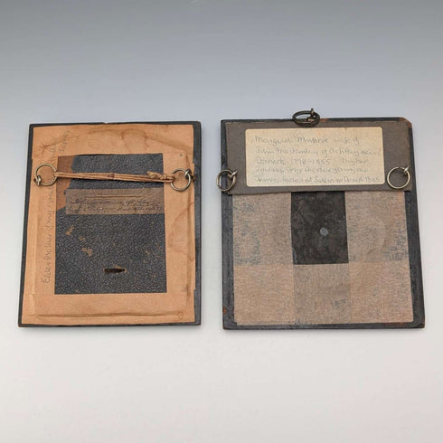 Antique British Miniature Portraits Pair