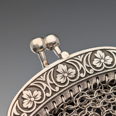 ドイツアンティーク 800シルバー メッシュウォレット 小銭入れ