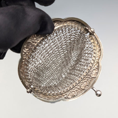 ドイツアンティーク 800シルバー メッシュウォレット 小銭入れ