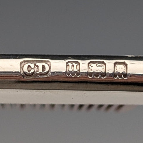 1928 British vintage sterling silver comb by Charles Henry Dumenil