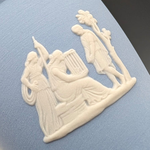 British Vintage Wedgwood Jasperware Vase, Pale Blue