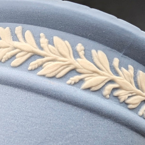 British Vintage Wedgwood Jasperware Vase, Pale Blue