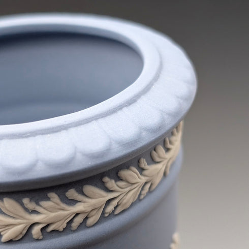 British Vintage Wedgwood Jasperware Vase, Pale Blue