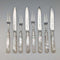 Late 19th Century British Antique Mother of Pearl Handle Tea Cutlery Pair of 4 Mappin & Webb