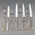 Late 19th Century British Antique Mother of Pearl Handle Tea Cutlery Pair of 4 Mappin & Webb
