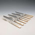 Late 19th Century British Antique Mother of Pearl Handle Tea Cutlery Pair of 4 Mappin & Webb