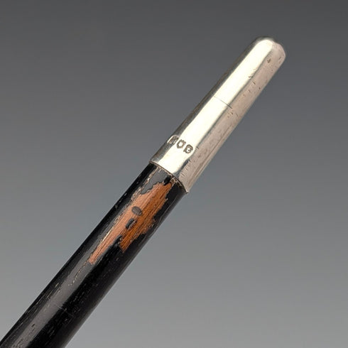 1917 British antique pure silver decorated baton 51cm Ebenezer Neewman