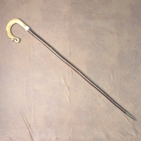 古董英國蘇格蘭角柄牧羊人手杖 92 厘米