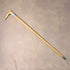 1901 British antique Malacca shaft L-shaped antler handle pure silver decorated walking stick 88cm Henry Howell