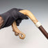 Antique British Scottish horn handled shepherd walking stick 92cm