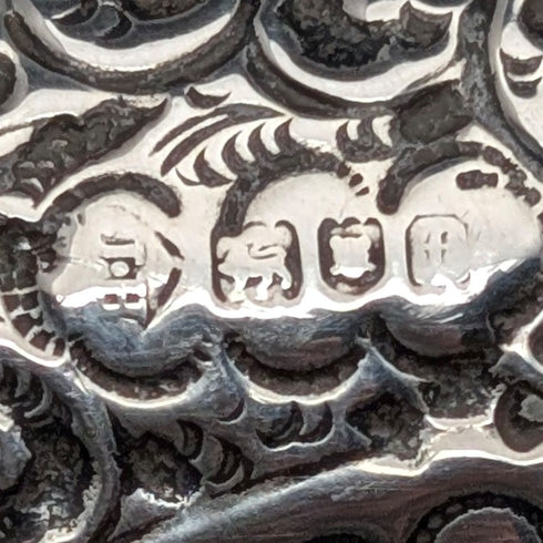 1901年英國古董馬六甲桿 L 型鹿角柄純銀裝飾手杖 88 公分亨利·豪威爾