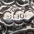1901 British antique Malacca shaft L-shaped antler handle pure silver decorated walking stick 88cm Henry Howell