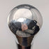 1922 British antique black shaft sterling silver round handle walking stick 92cm Robert Pringle