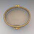 French vintage ormolu footed glass lid jewelry box