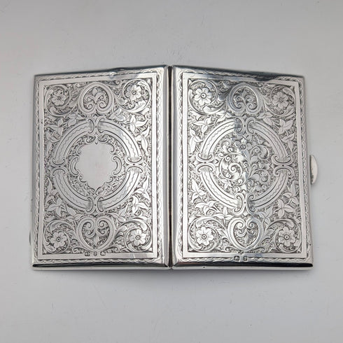 1898 年英國古董純銀雙門卡片盒 83 克 Charles Chesterman
