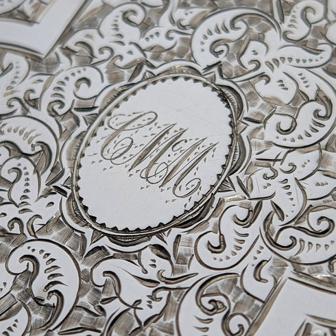 1882 年英國古董純銀卡片盒,57 克,盒裝,狀況良好,Frederick Marson