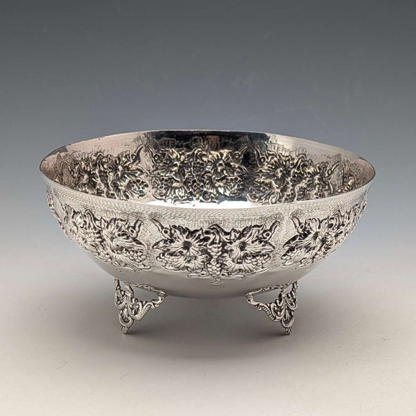 Vintage 830 Silver Cyprus Bowl with Relief Decoration, 83g