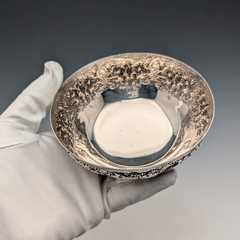 Vintage 830 Silver Cyprus Bowl with Relief Decoration, 83g