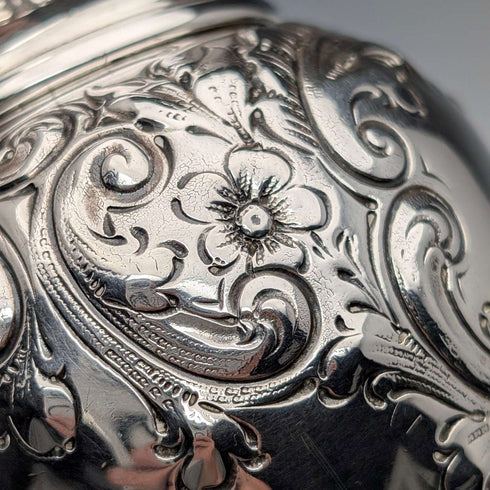 Circa 1900 American Antique Sterling Silver Tea Caddy 118g Black Starr Frost