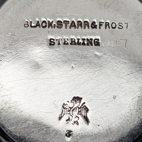 Circa 1900 American Antique Sterling Silver Tea Caddy 118g Black Starr Frost