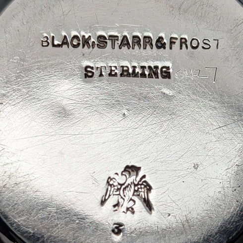 Circa 1900 American Antique Sterling Silver Tea Caddy 118g Black Starr Frost
