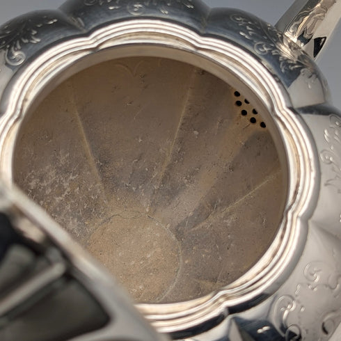 1850年頃 英国アンティーク シルバープレート製 ティーセット 3点セット Padley Parkin