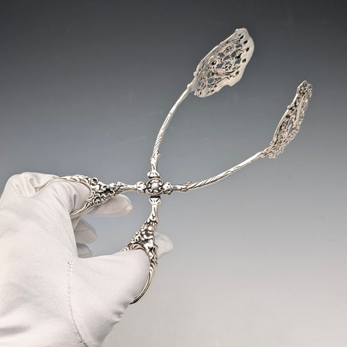 1900年頃 ドイツアンティーク 800シルバー製 ケーキトング