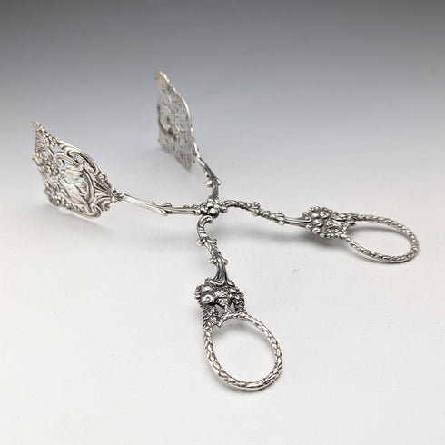 1900年頃 ドイツアンティーク 835シルバー製 ケーキトング