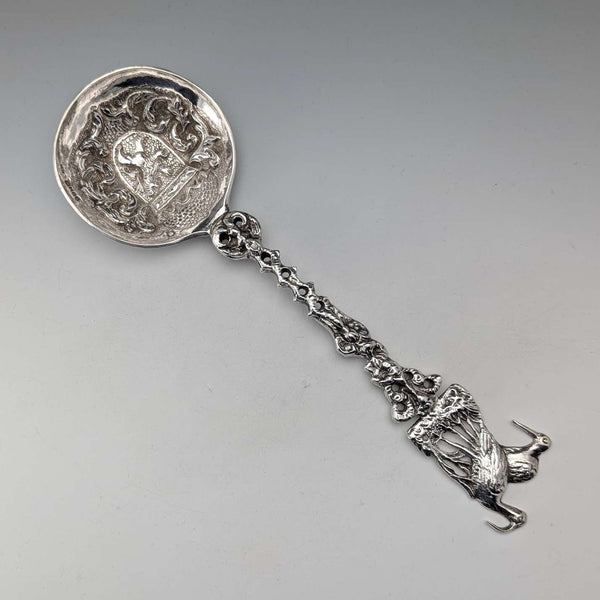 1904 年英國古董純銀大勺,帶有 Samuel Boyce 的浮雕裝飾