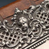 Circa 1900 British antique sterling silver decorated small leather wallet with coin purse Edward Langridge