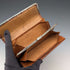 Circa 1900 British antique sterling silver decorated small leather wallet with coin purse Edward Langridge