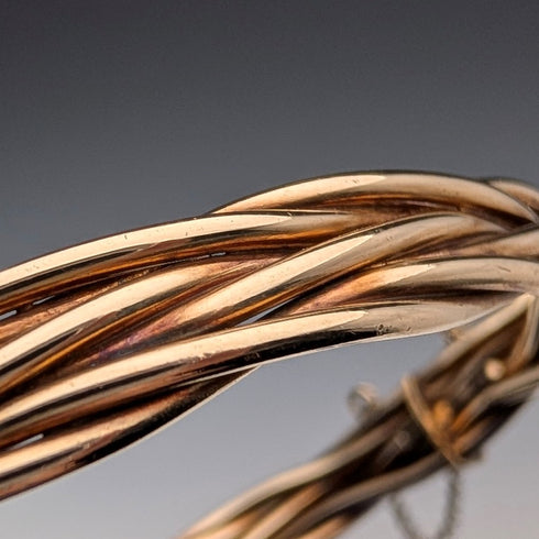 British vintage 10ct rolled gold bracelet with twisted design