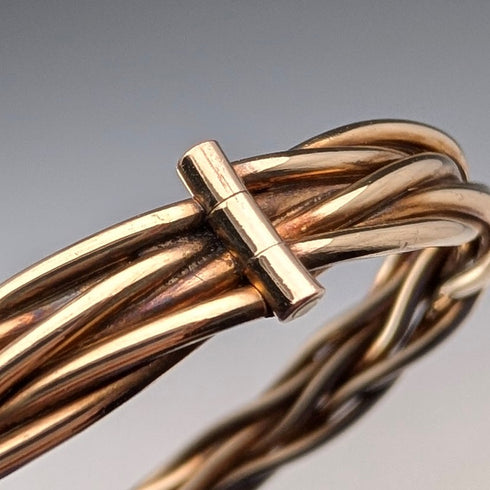 British vintage 10ct rolled gold bracelet with twisted design
