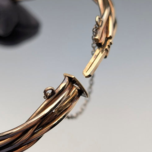 British vintage 10ct rolled gold bracelet with twisted design