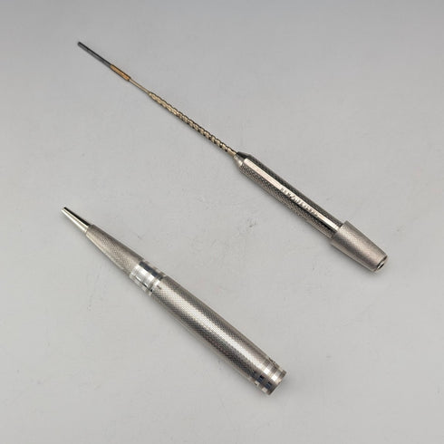 British Vintage Lifelong Sterling Silver Push-Pull Mini Mechanical Pencil