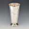 1870 British antique silver plate vase with chinoiserie decoration