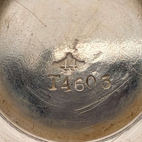1870 British antique silver plate vase with chinoiserie decoration