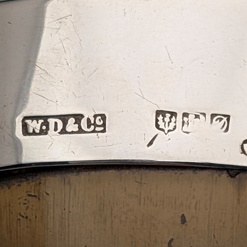 1934 British vintage sterling silver horn beaker cup by William Dunningham