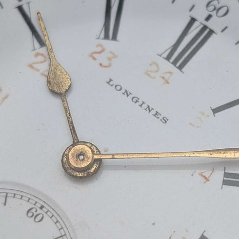 1911年頃 アンティーク ロンジン 懐中時計 純銀オープンフェース 動作良好